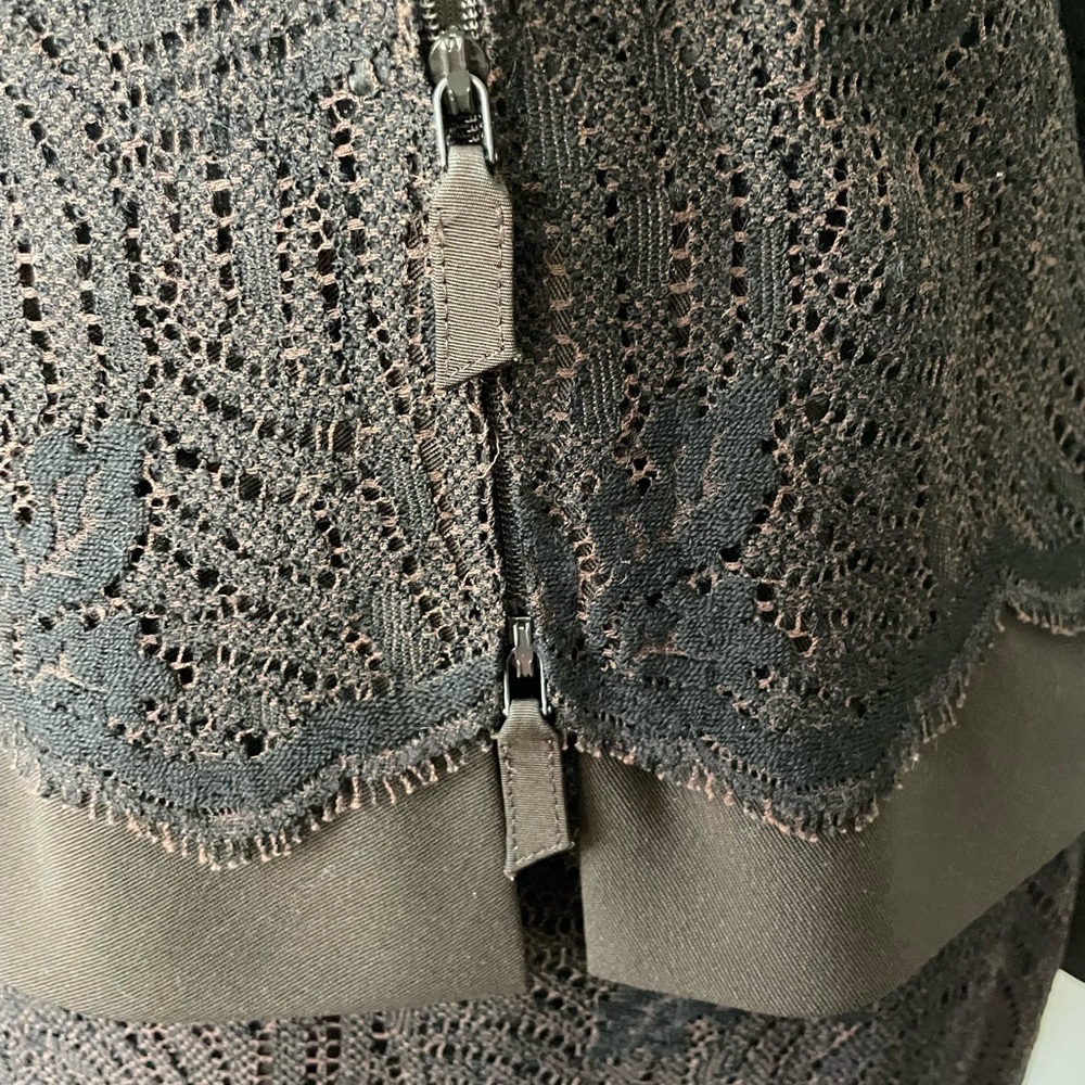 AKRIS LACE SUIT JACKET SKIRT SIZE 6 SWITZERLAND - Picture 7 of 17